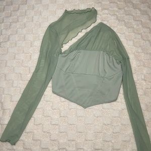 Mint green crop top